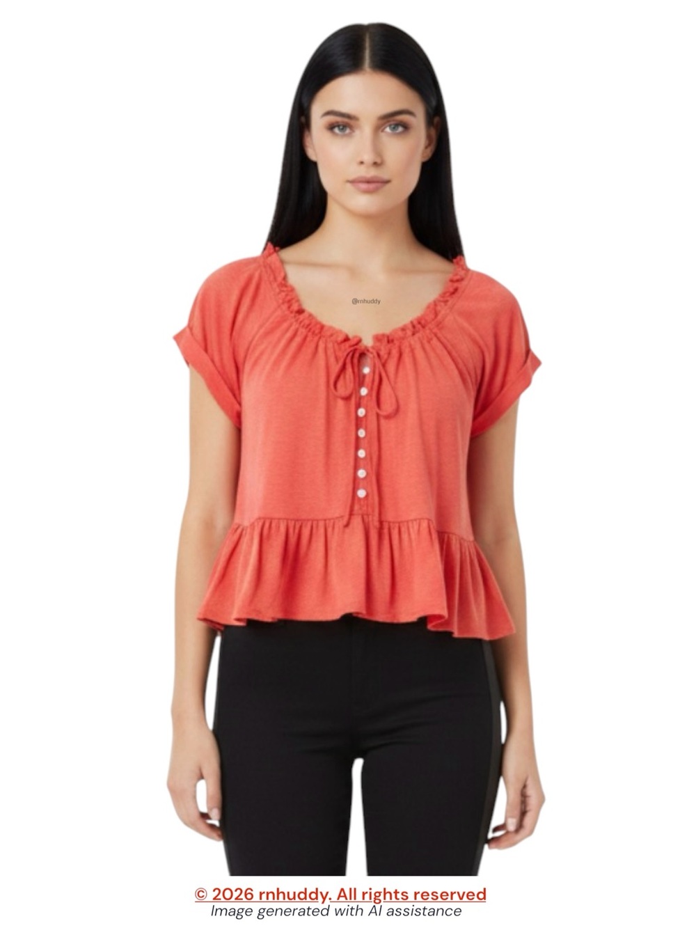 Free People XS Charlie coral 20% linen top